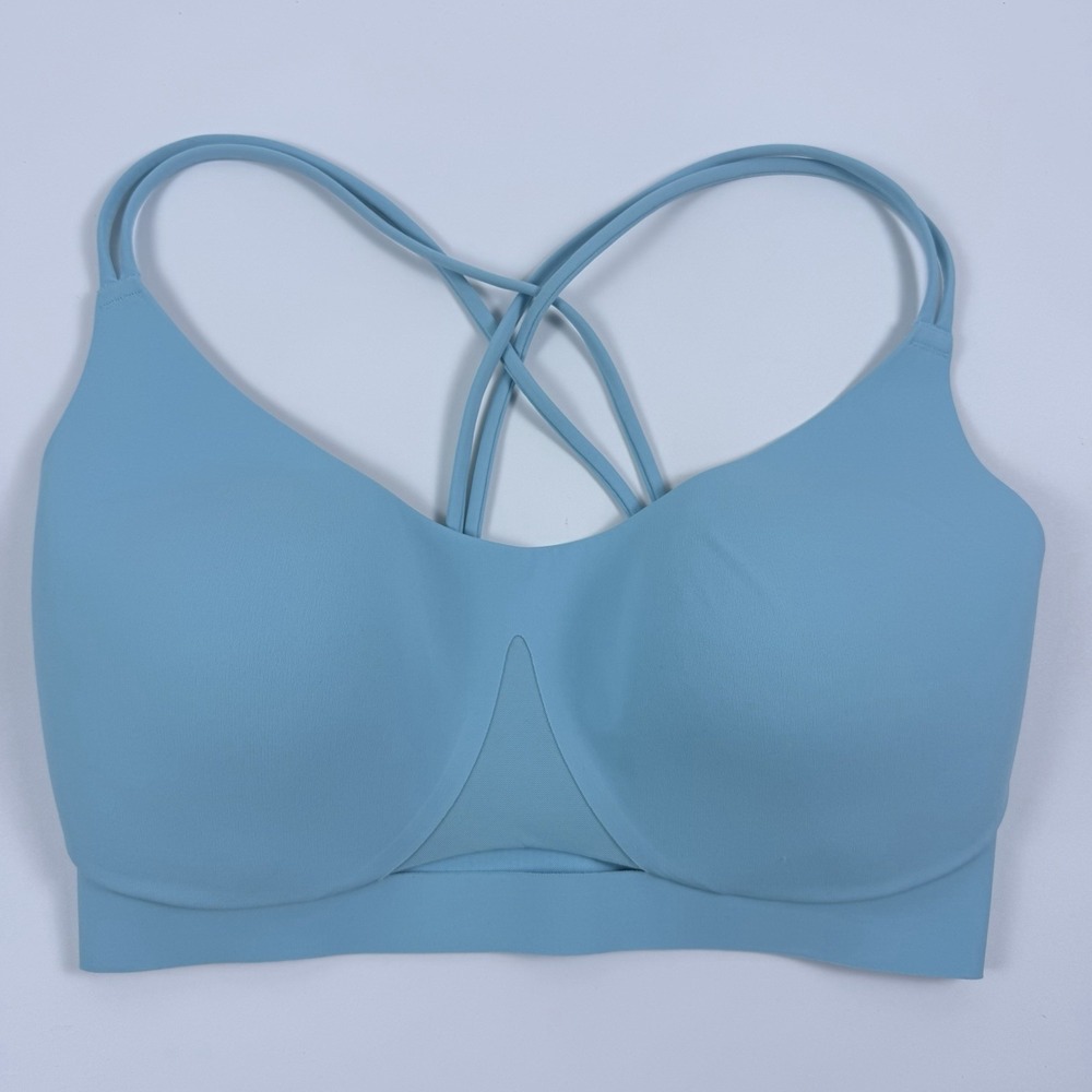 Victoria's Secret VSX Elevate Stetch Strappy Comfort Sports Bra Aqua Blue S-DD